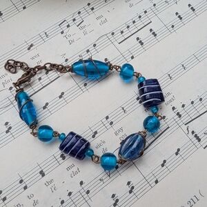 Blue Beaded Bracelet